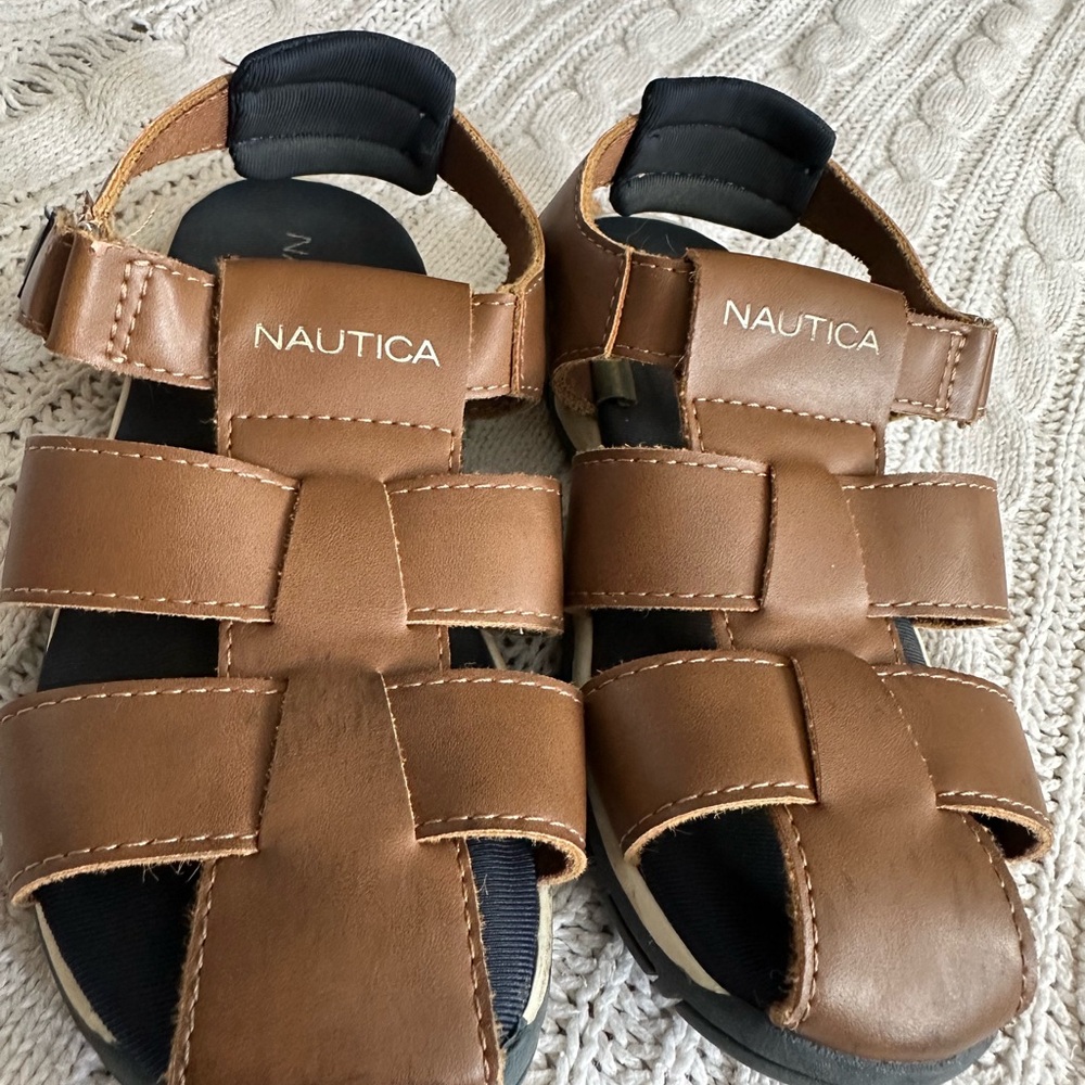 Nautica Kids Tan Brown Fisherman Sandals